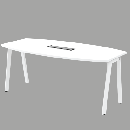 Boat Shaped Meeting Table (AS) - 1800W x 900/750D x 750H mm