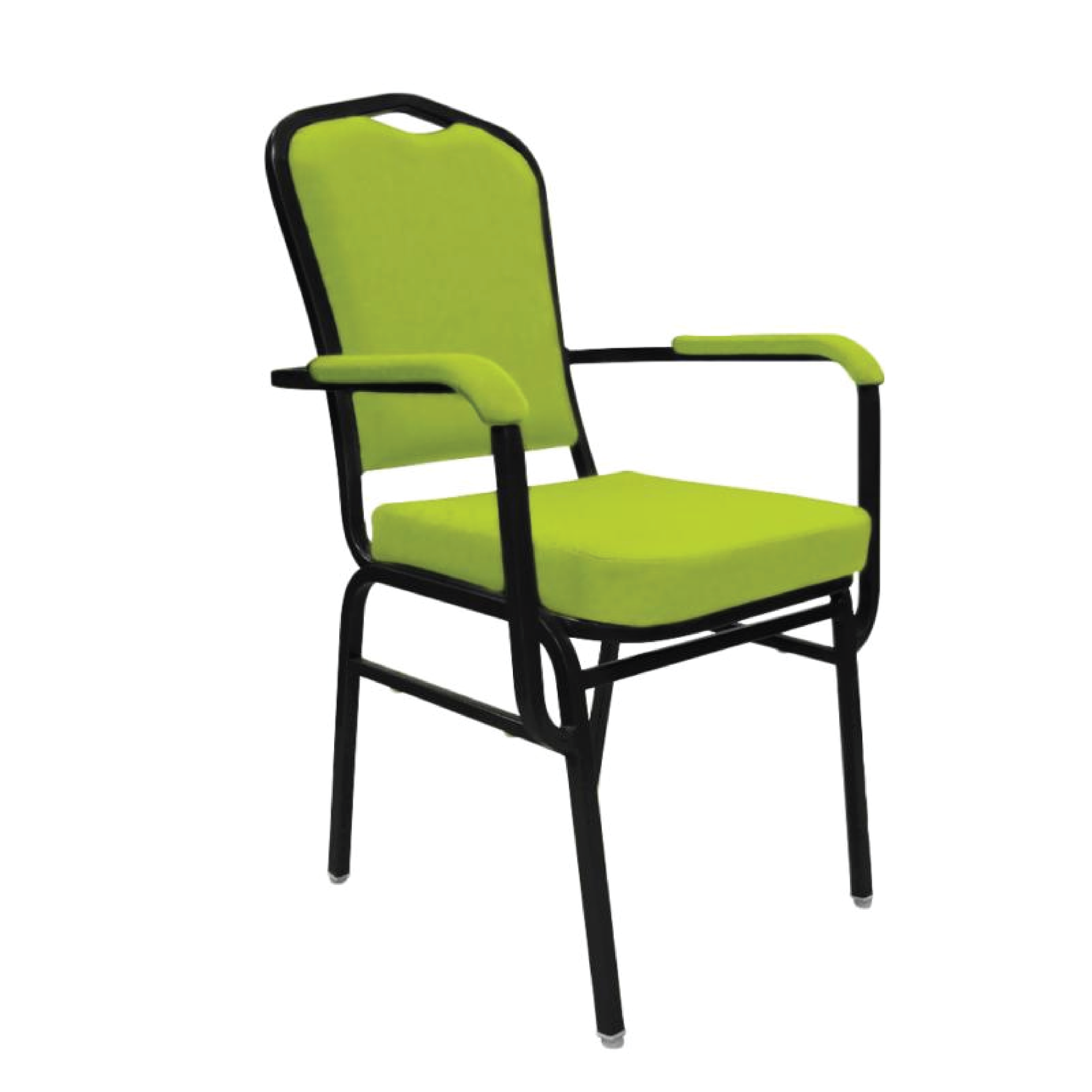 Banquet Chair 607 with Armrest - Black Frame