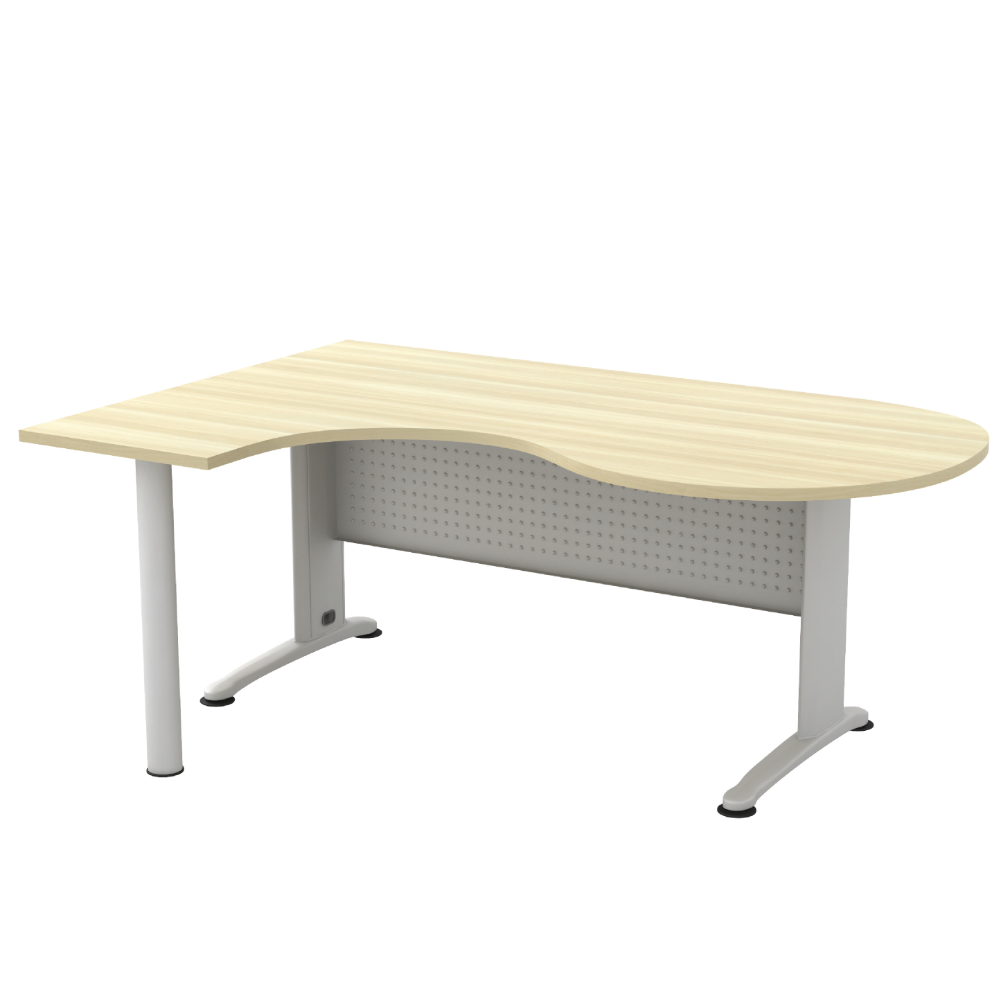 L-Shape Compact Table with Semi Round Top (B)