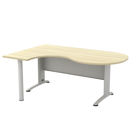 L-Shape Compact Table with Semi Round Top (B)