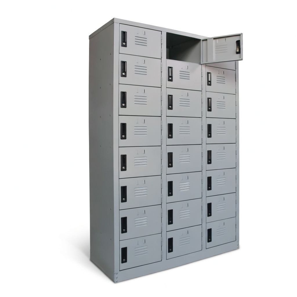 24 Compartment Steel Locker Cabinet with Camlock