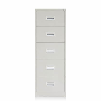 5 Drawer Filing Cabinet with Recess Handle c/w Ball Bearing Slide