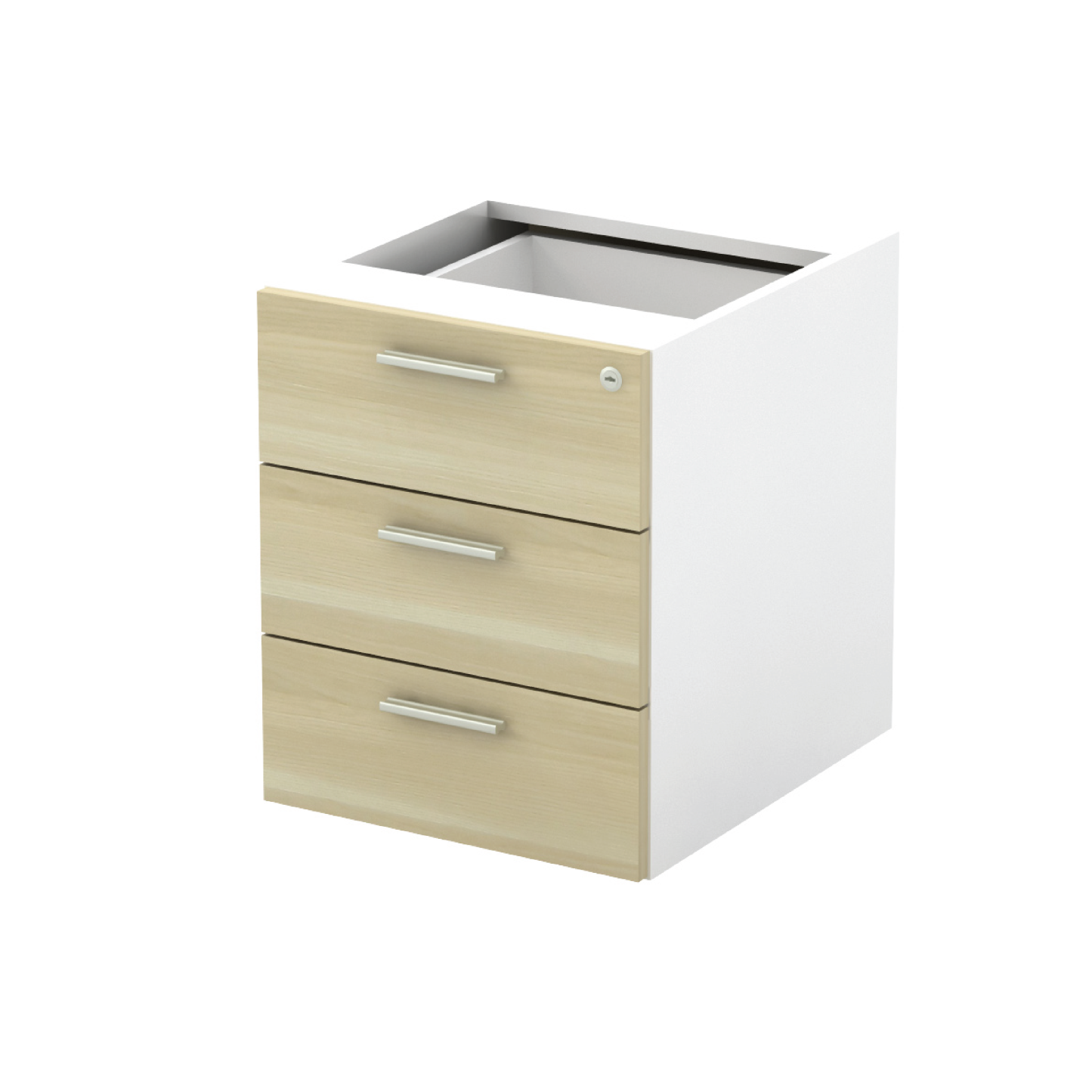 Fixed Pedestal 3 Drawer 3D (B)