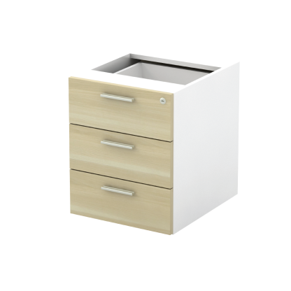 Fixed Pedestal 3 Drawer 3D (B)