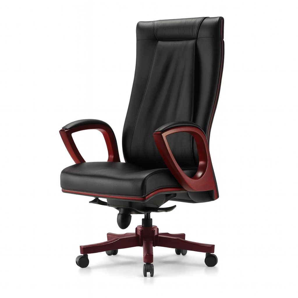 ESSA Wooden Presidential High Back Office Chair