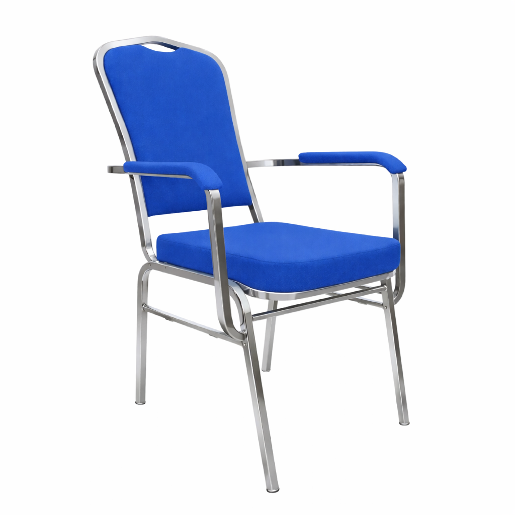 Banquet Chair 607 with Armrest - Chrome Frame