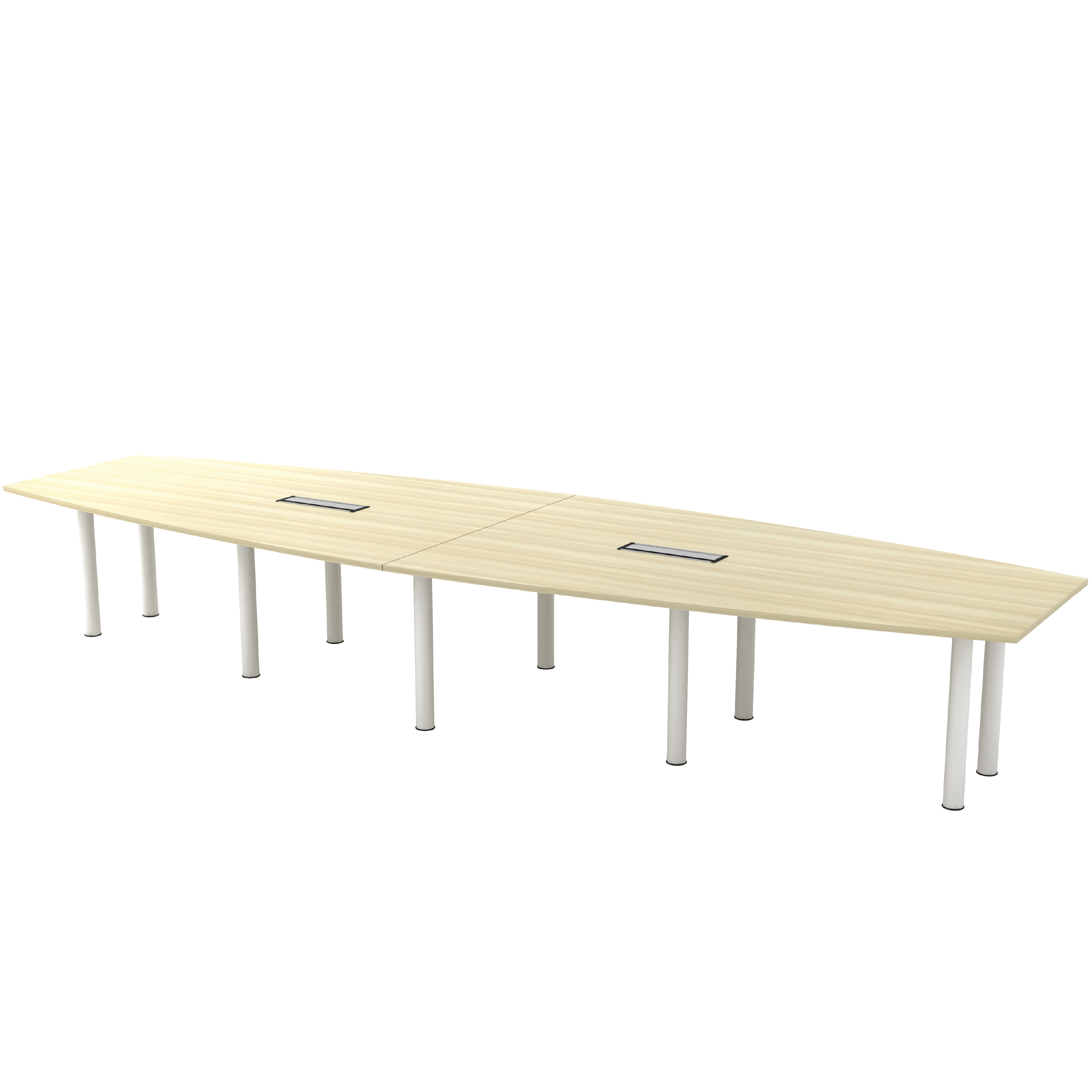 Boat Shape Meeting Table (B) - 3000W x 1200/900D x 750H mm