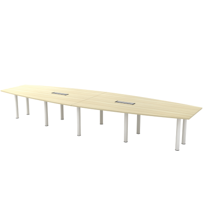 Boat Shape Meeting Table (B) - 3000W x 1200/900D x 750H mm