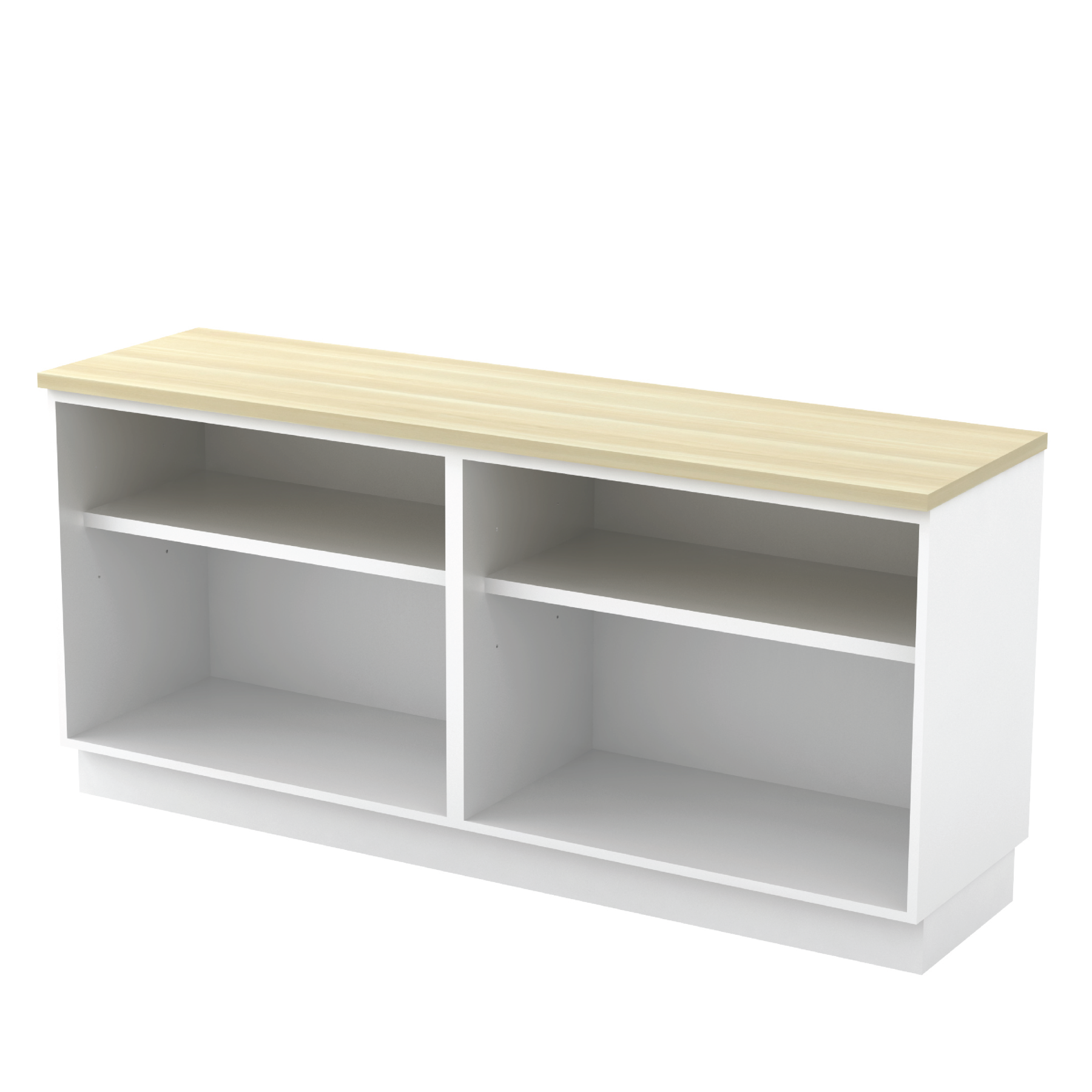 DUAL Open Shelf Low Table Side Cabinet (B)