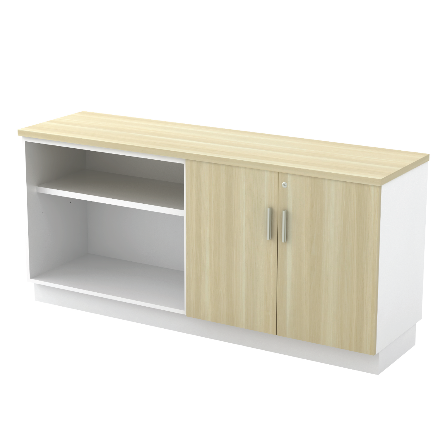 Open Shelf + Swinging Door Low Cabinet (B)