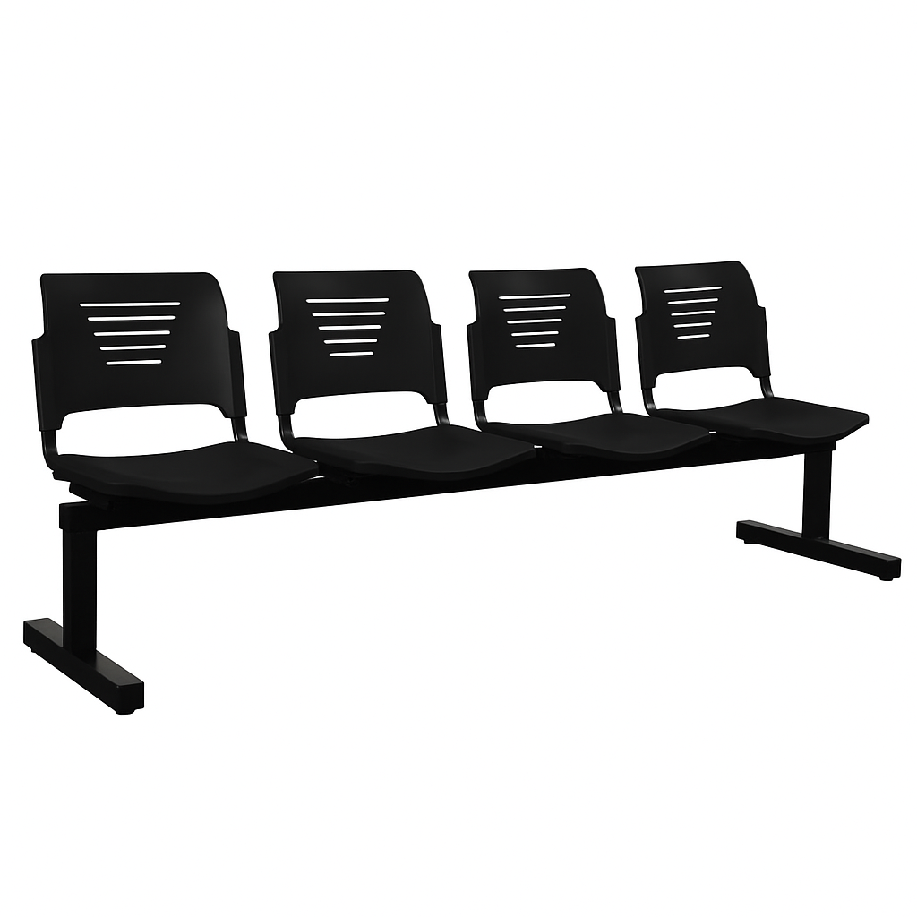 PEW3 - 2 to 4 Seater Link Waiting Chair/Stadium/Aduitorium Chair (PP Shell)