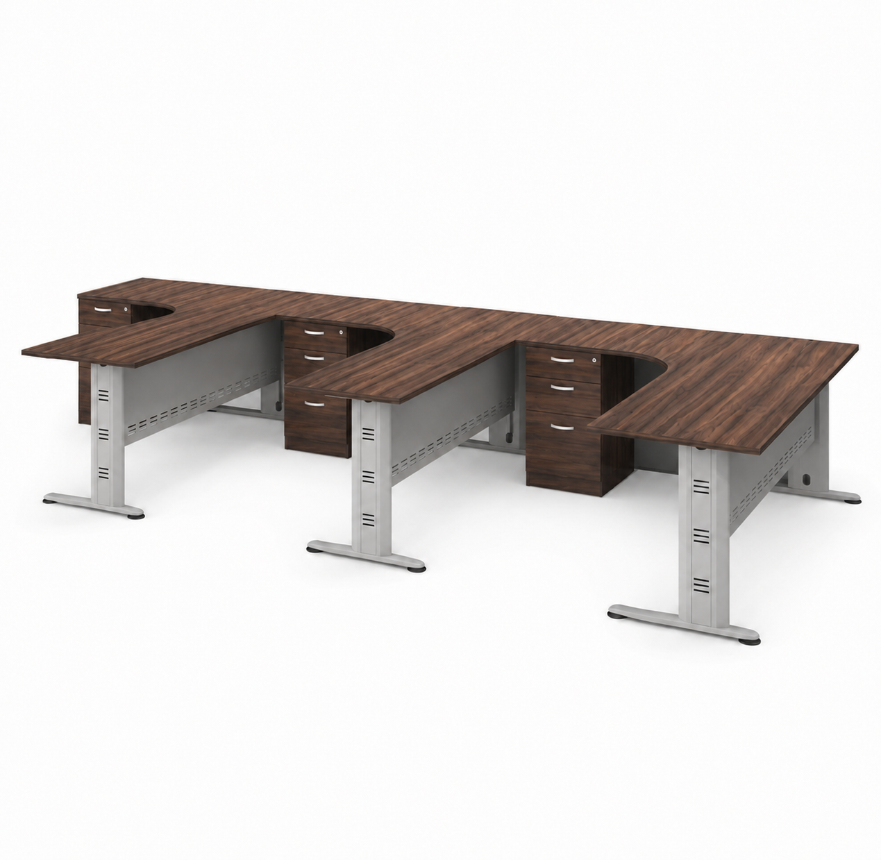 3 Seater L-shape Workstation Set (Q)