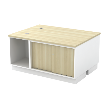 Open Shelf + Sliding Door Dual Side Cabinet (SL) - 2 seaters