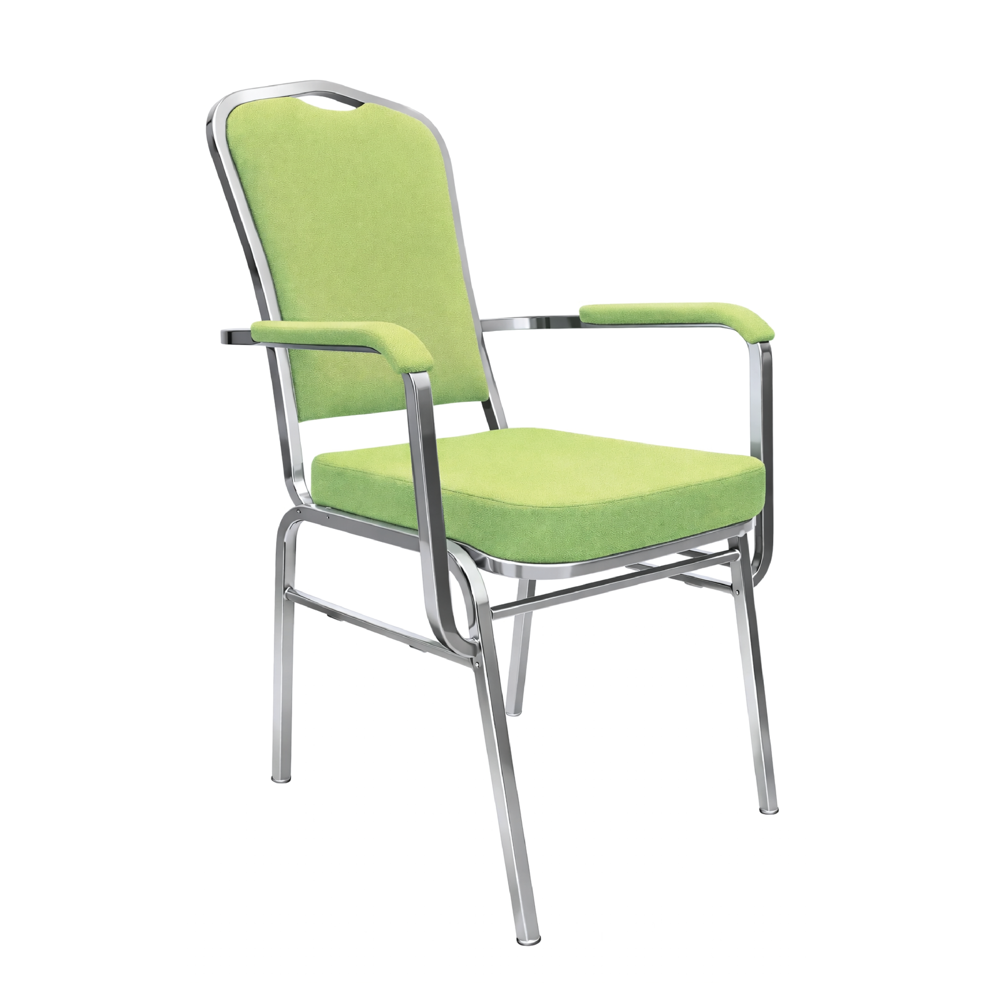 Banquet Chair 607 with Armrest - Chrome Frame