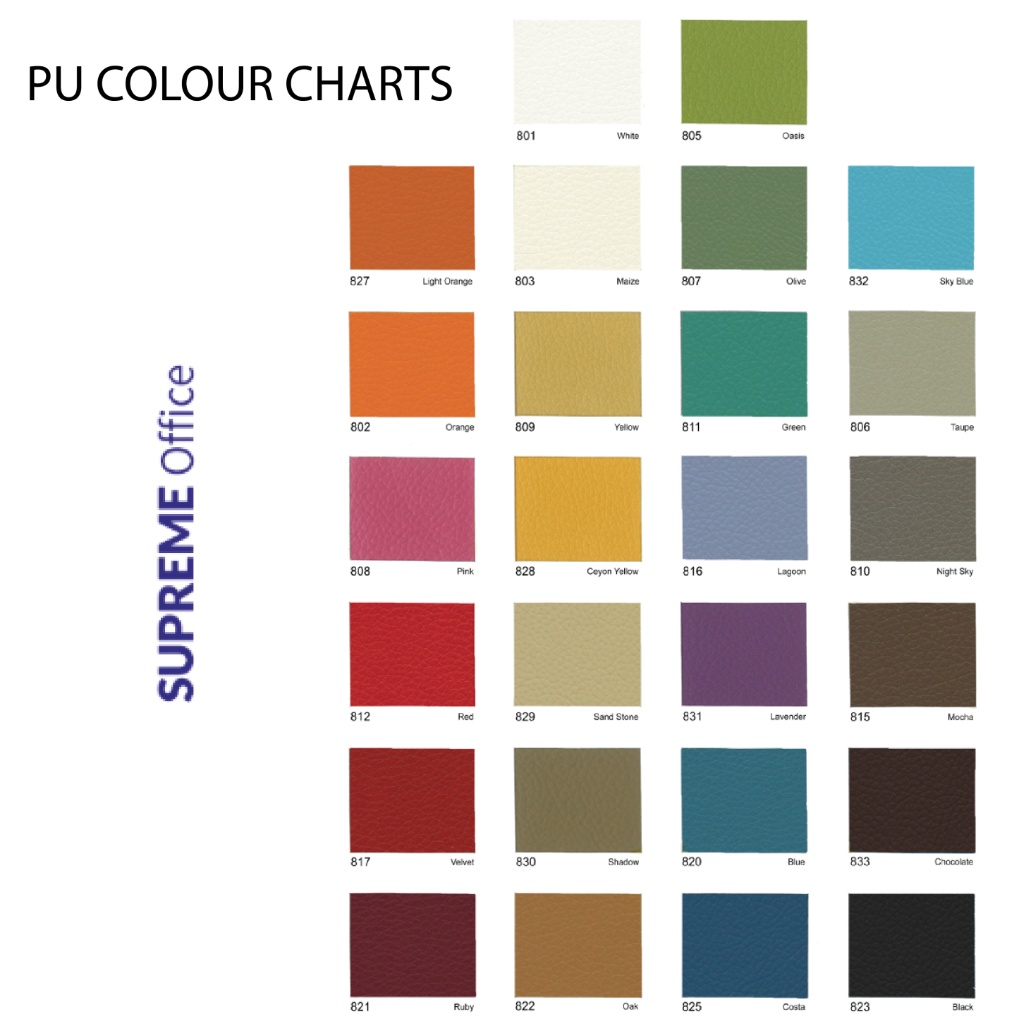 Office Round Shaped Stool - 450dia mm [PU LEATHER]