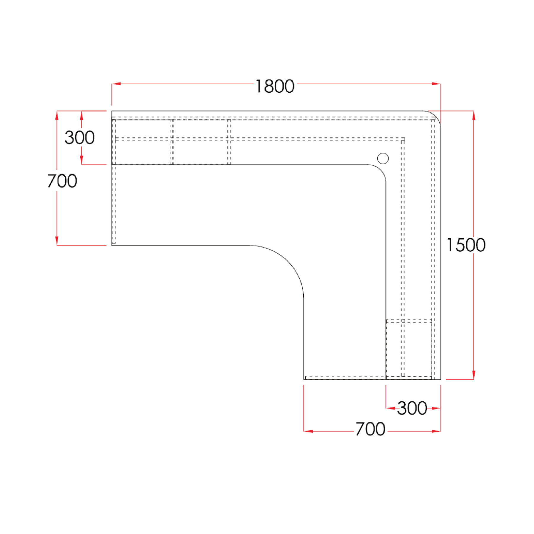 Pani Reception Counter Table (M)