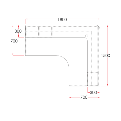 Pani Reception Counter Table (M)