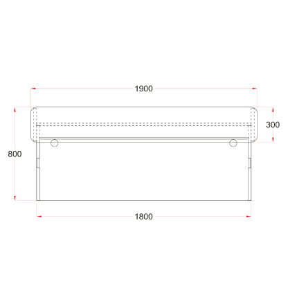 Stia Reception Counter Table (M)