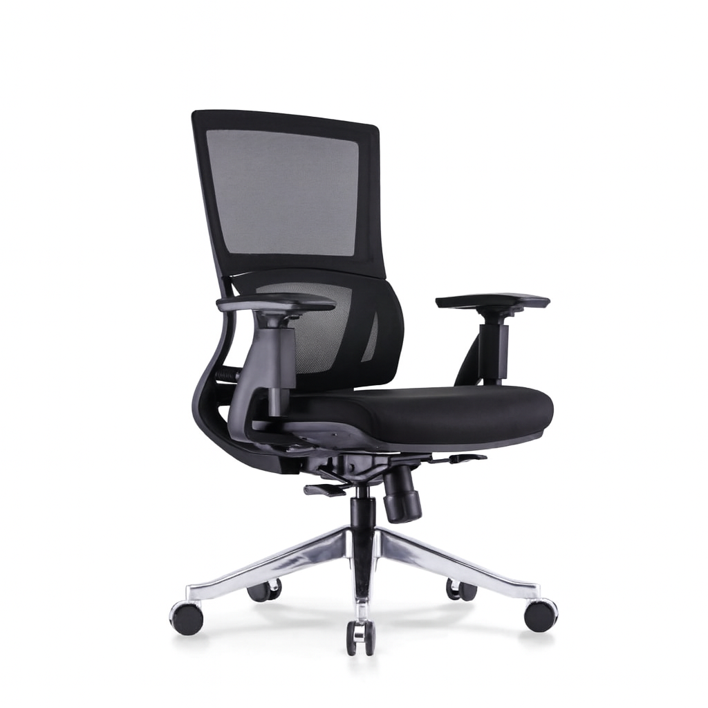 LITA 2 Medium Back Chair - with aluminium legs
