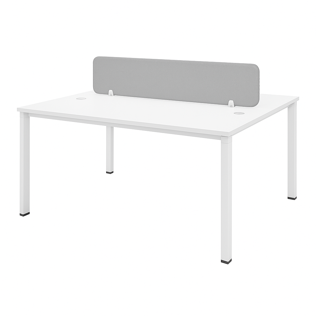 2 Seater Workstation with Fabric Partition (U LEG)