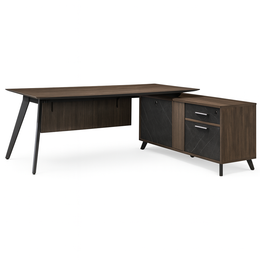 PIX9 Director Table with Side Cabinet