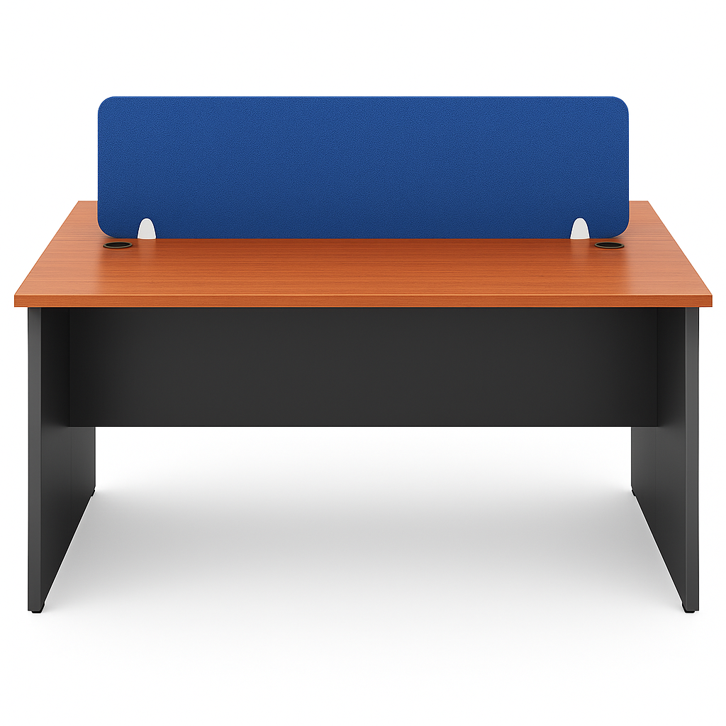 2 Seater Workstation with Fabric Partition (G)