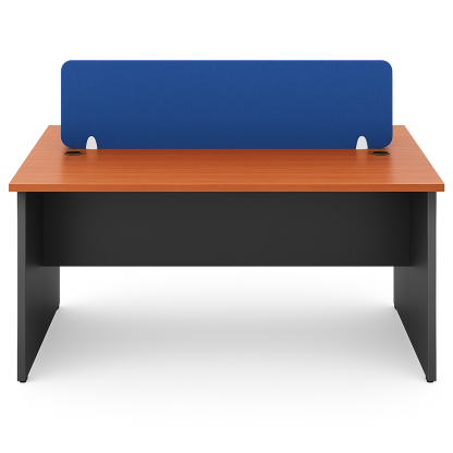 2 Seater Workstation with Fabric Partition (G)