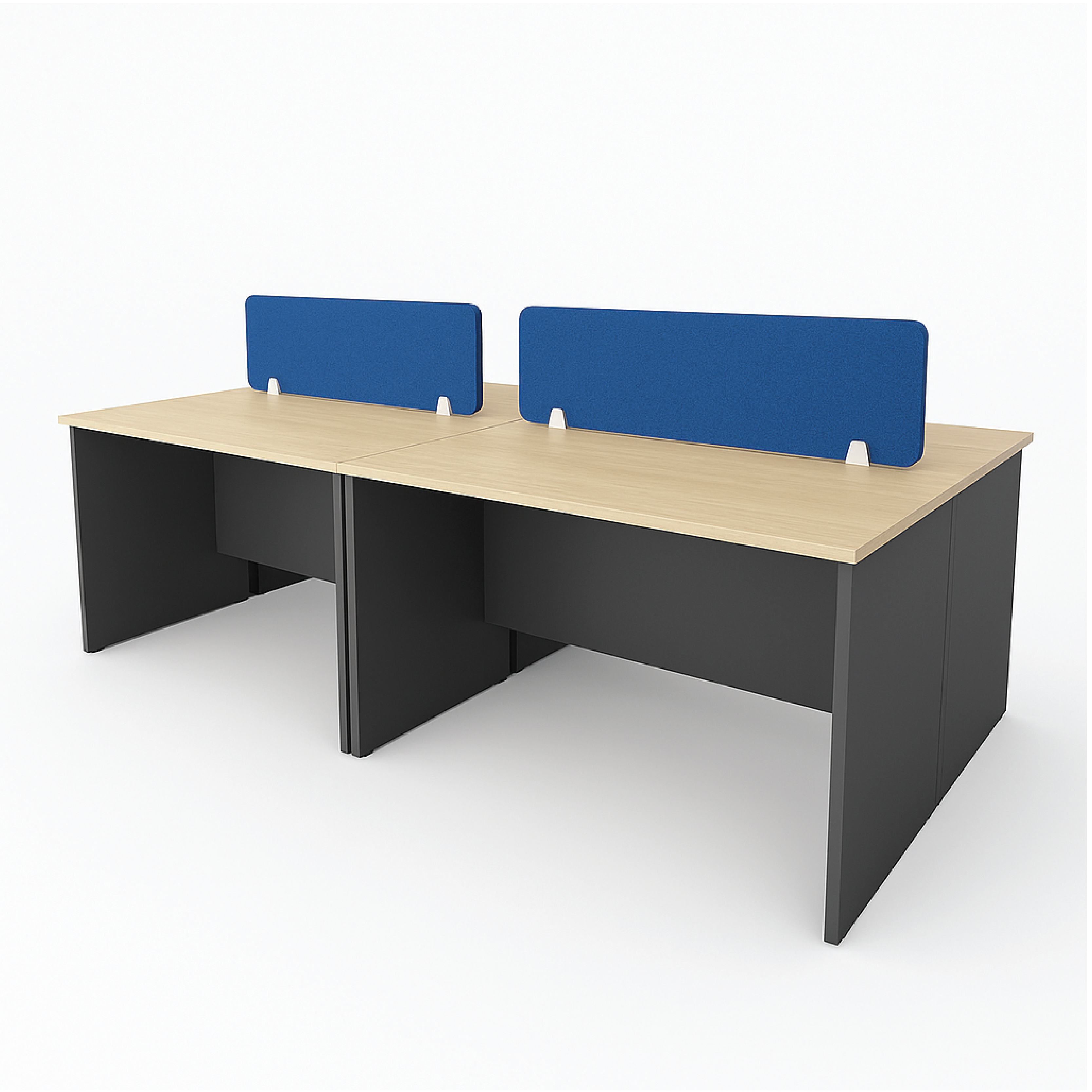 4 Seater Workstation with Fabric Partition (G)