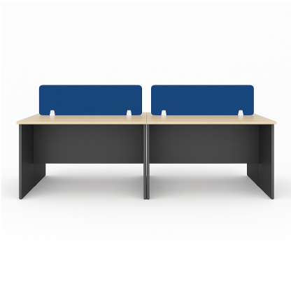 4 Seater Workstation with Fabric Partition (G)