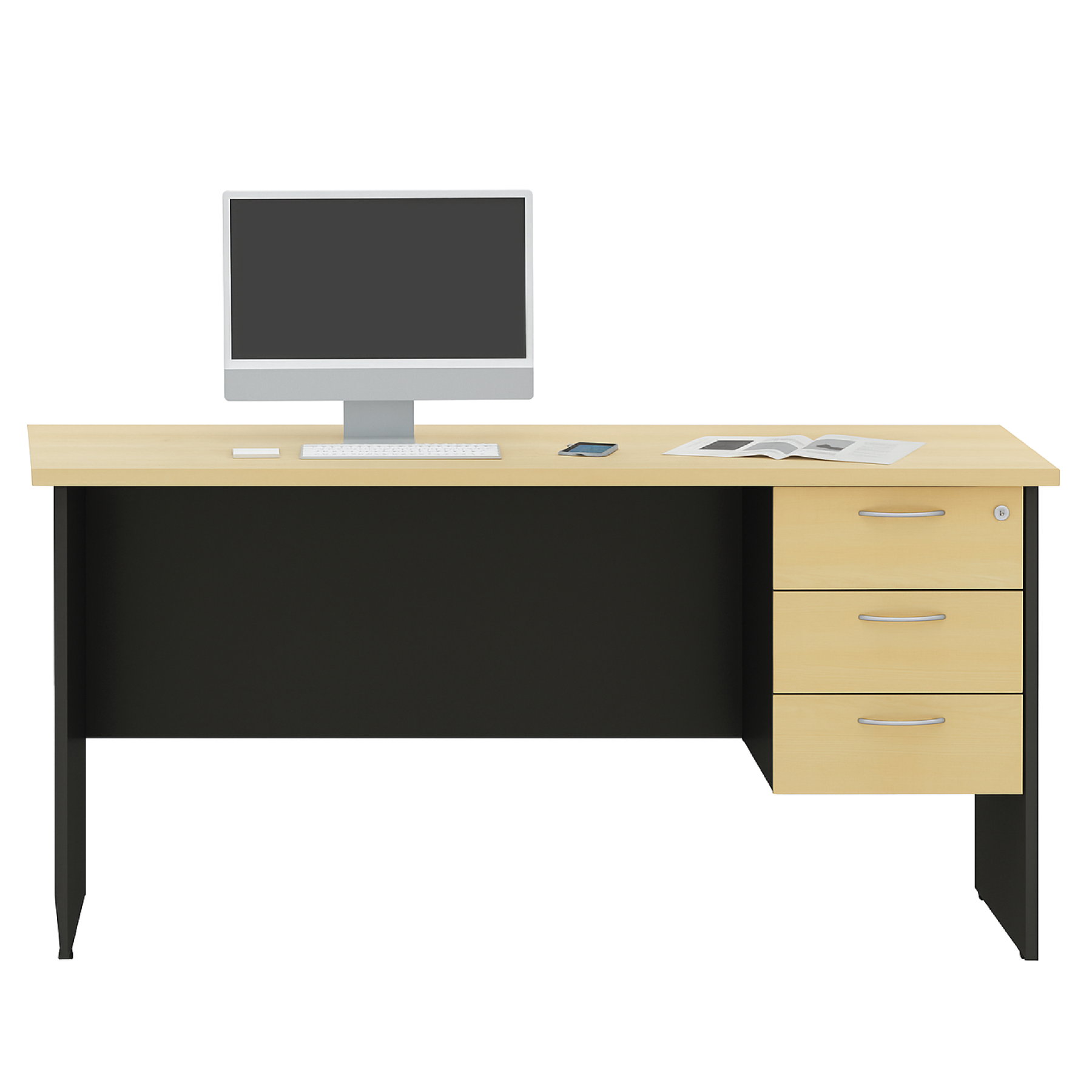 Basic Single Table Work Set + 3D Fixed Pedestal (G)