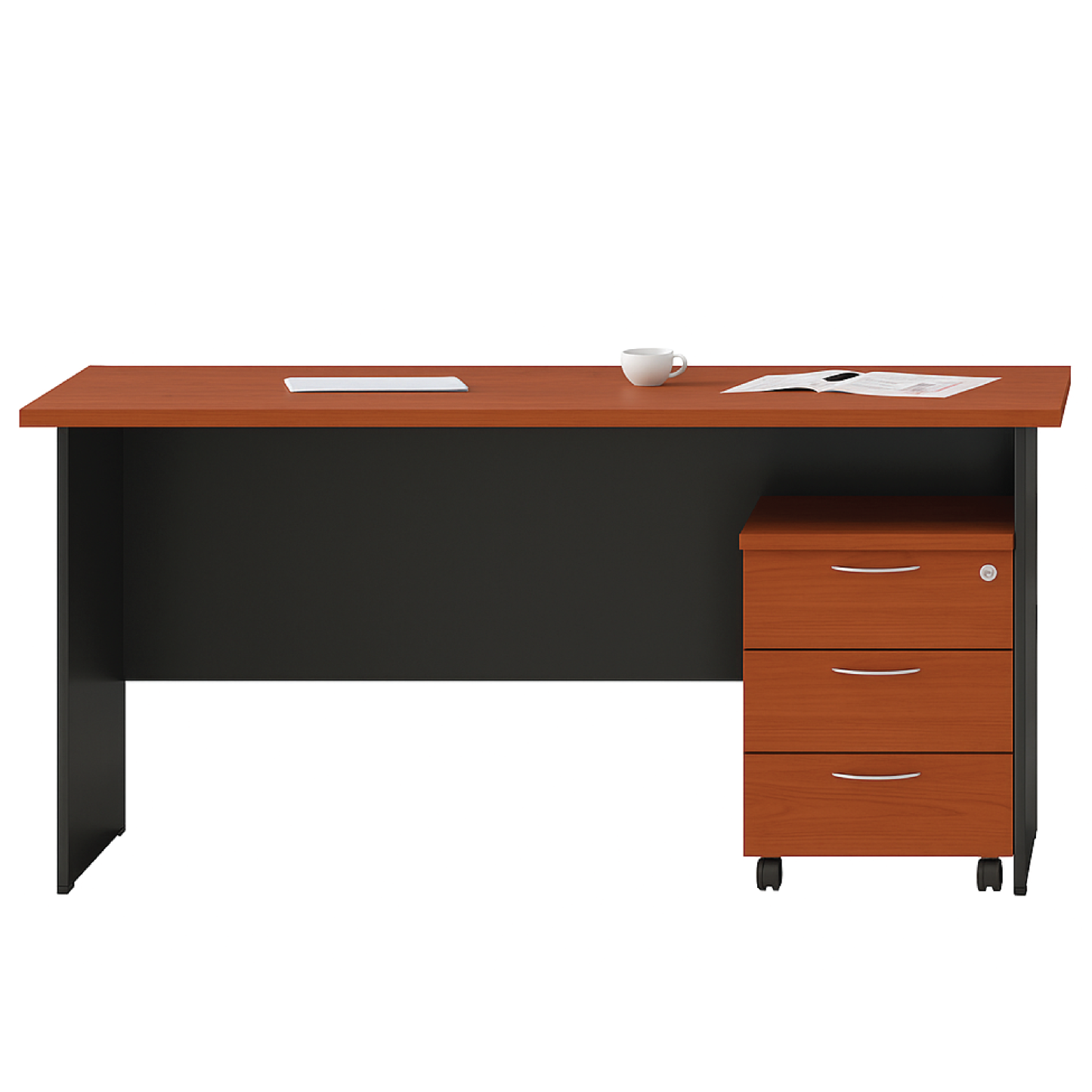 Basic Single Table Work Set + 3D Mobile Pedestal