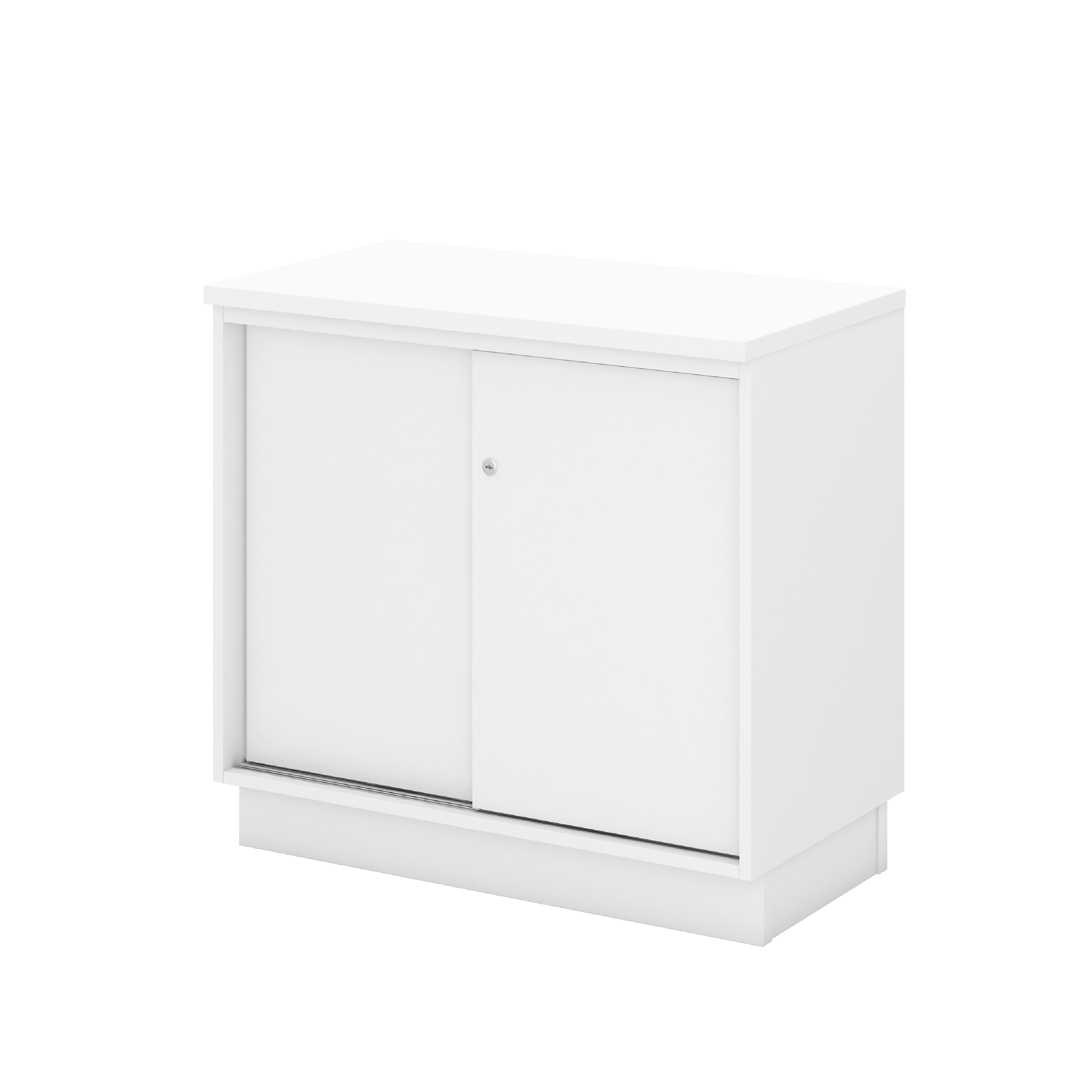Sliding Door Low Cabinet - WHITE (H) - 910H mm