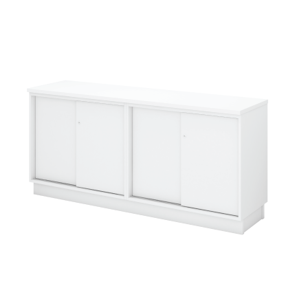 Double Sliding Door Combined Low Cabinet - WHITE (H)