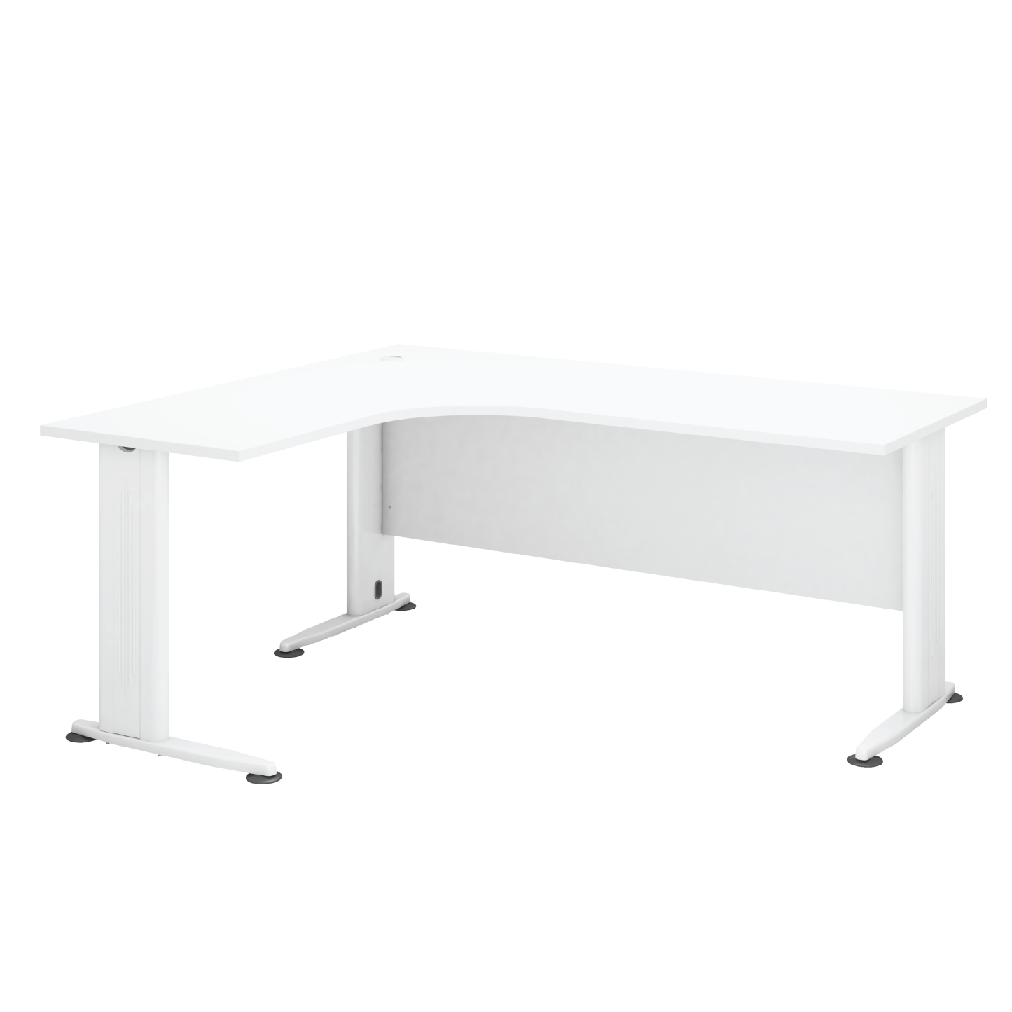 L-Shape Compact Table - WHITE (H)