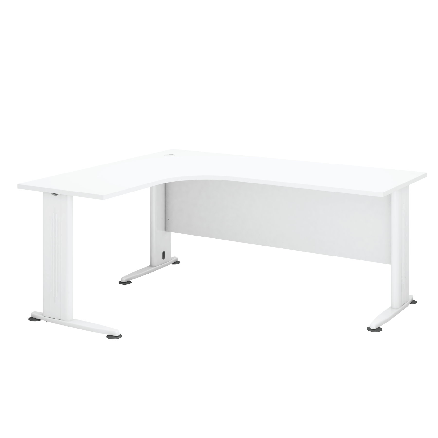 L-Shape Compact Table - WHITE (H)