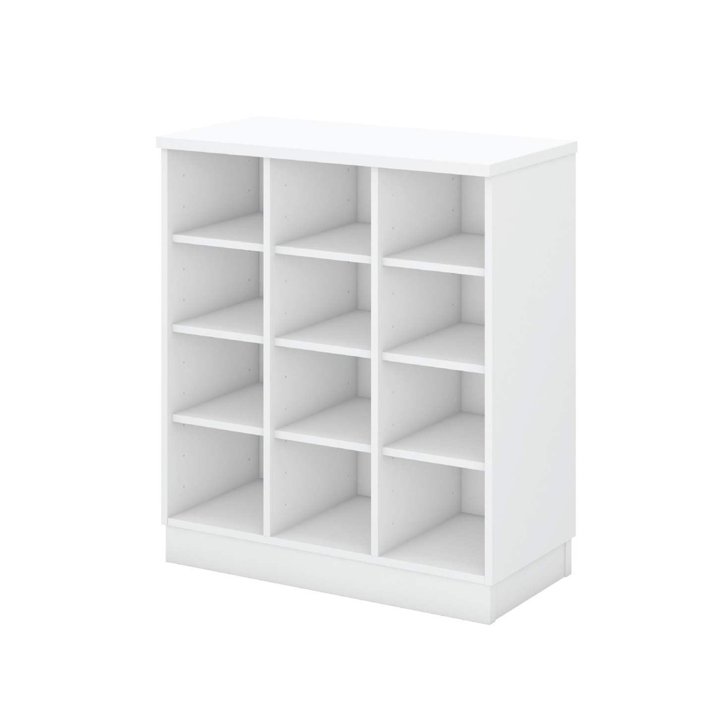 Pigeon Hole Low Cabinet - WHITE (H) - 910H mm