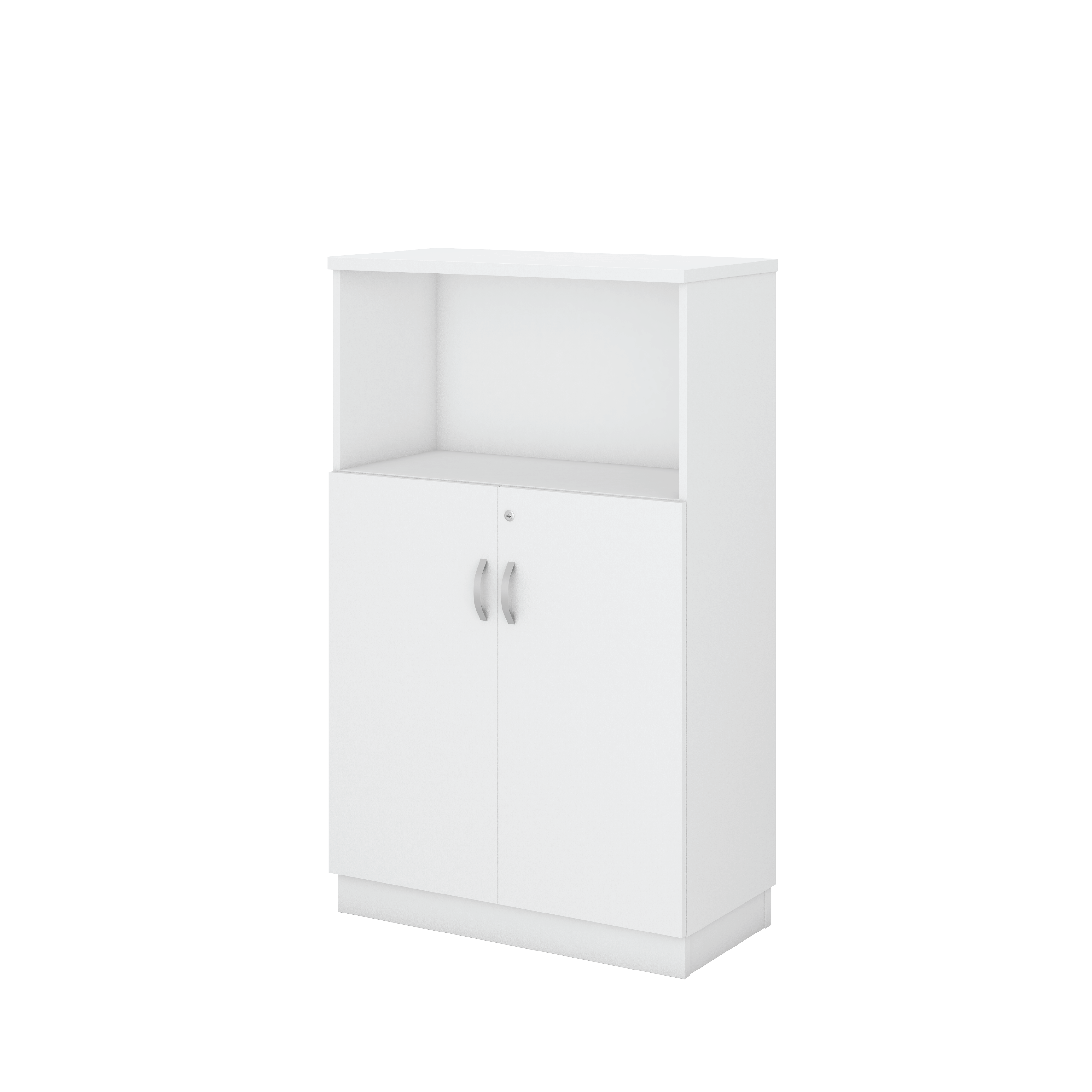 Semi-Swinging Door Medium Height Cabinet - WHITE (H) 1310H mm