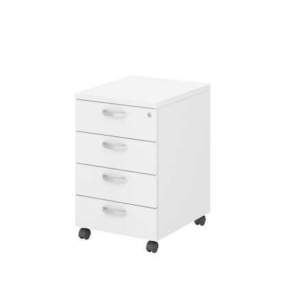 Mobile Pedestal 4D - WHITE (H)