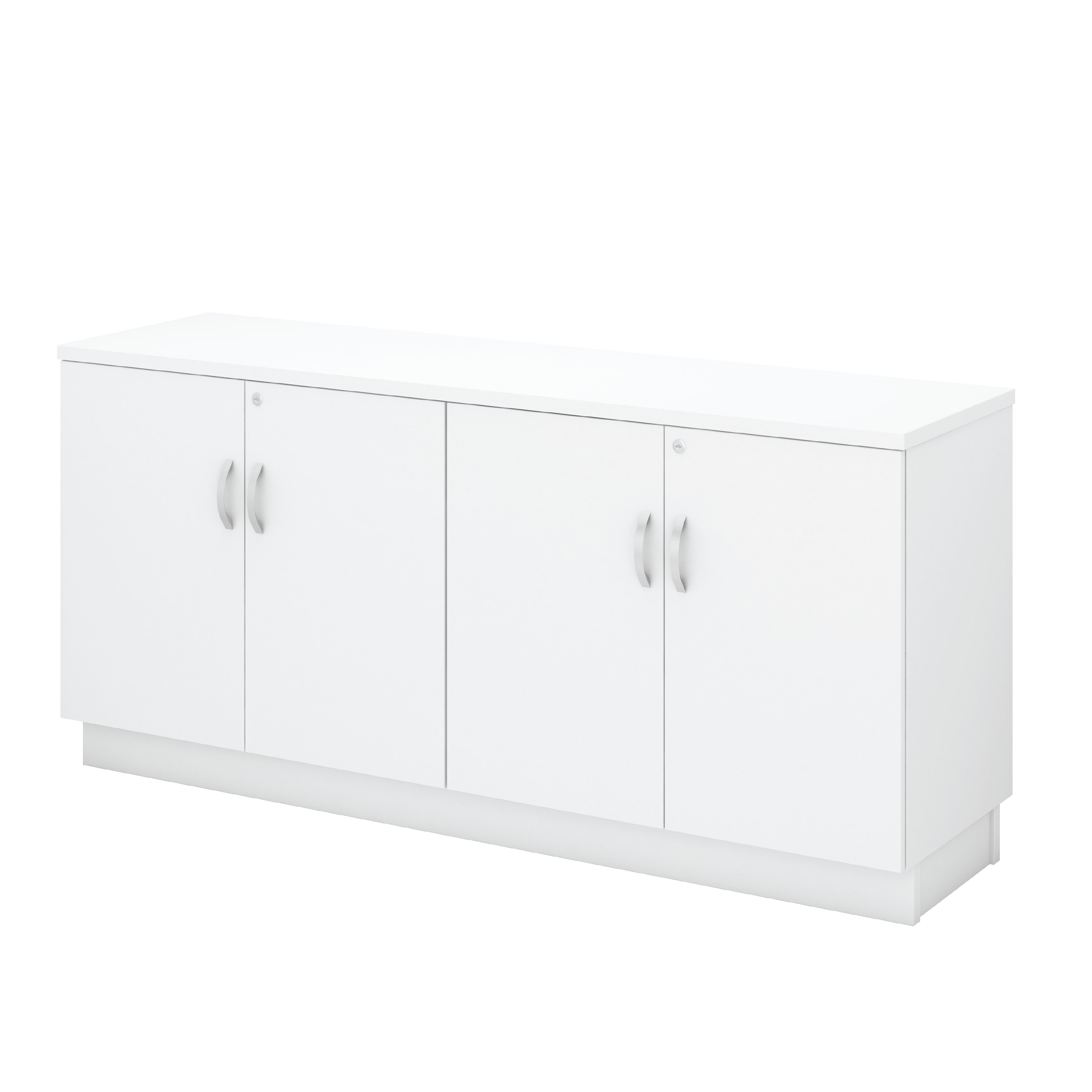 Double Swinging Door Combined Low Cabinet - WHITE (H)