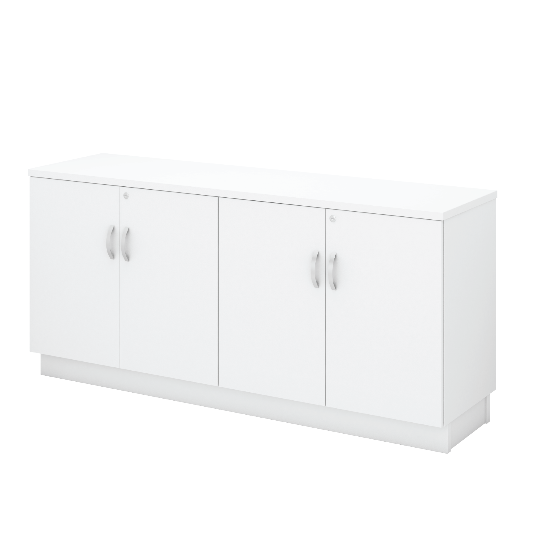 Double Swinging Door Combined Low Cabinet - WHITE (H)