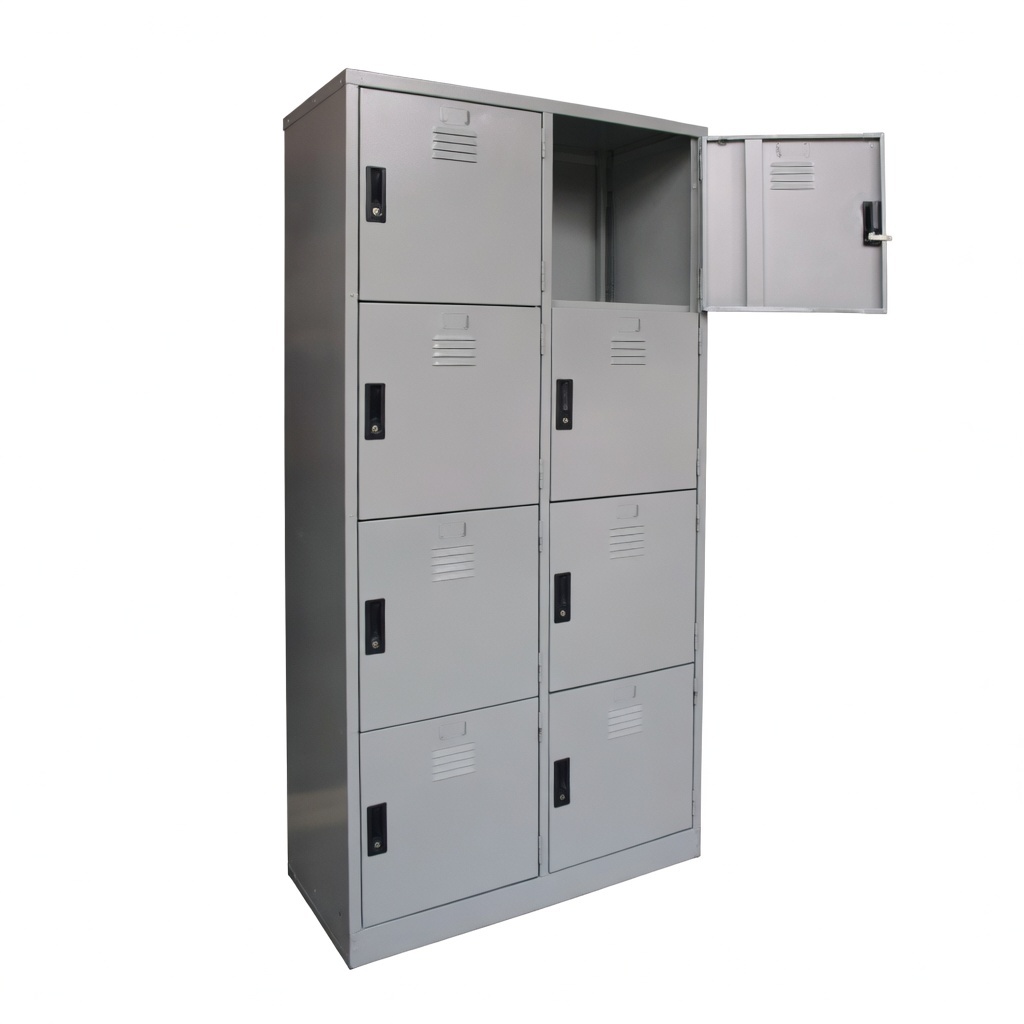 8 Compartment Steel Locker Cabinet