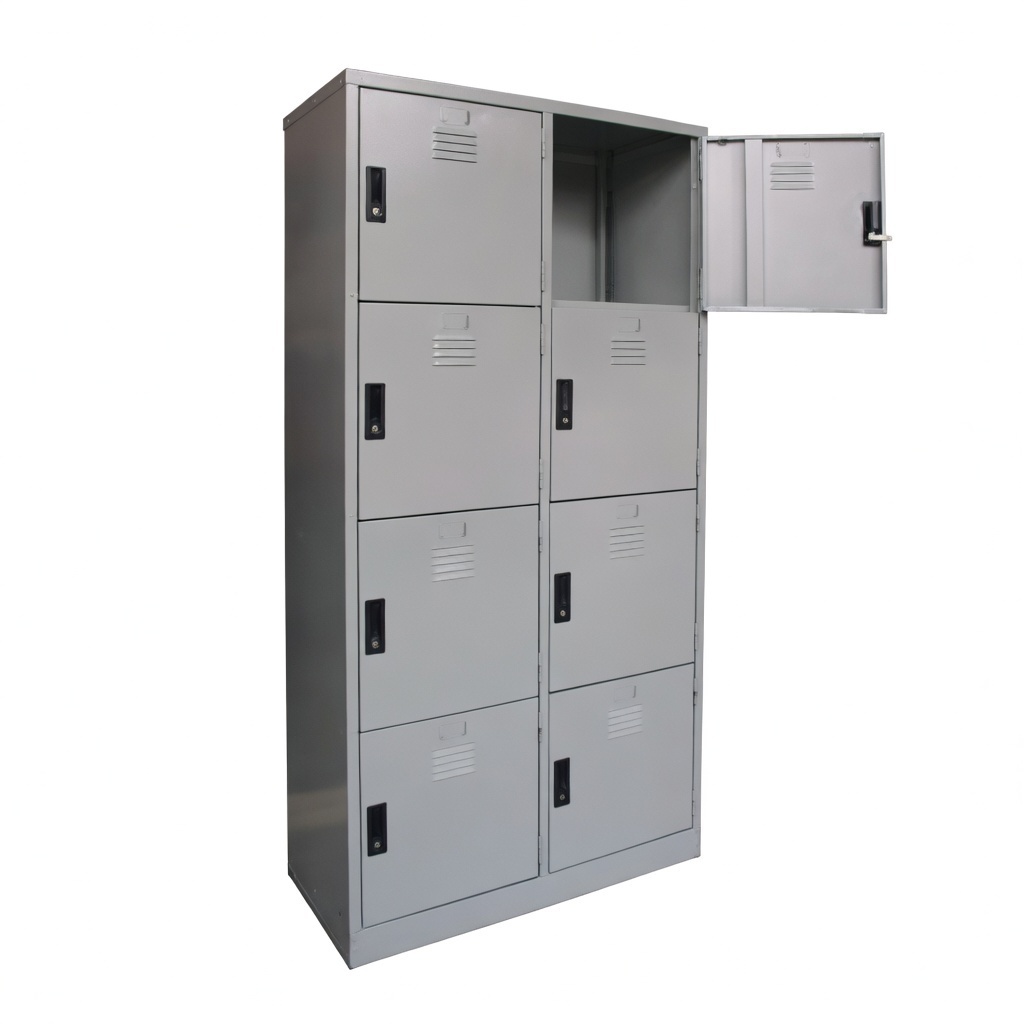 8 Compartment Steel Locker Cabinet