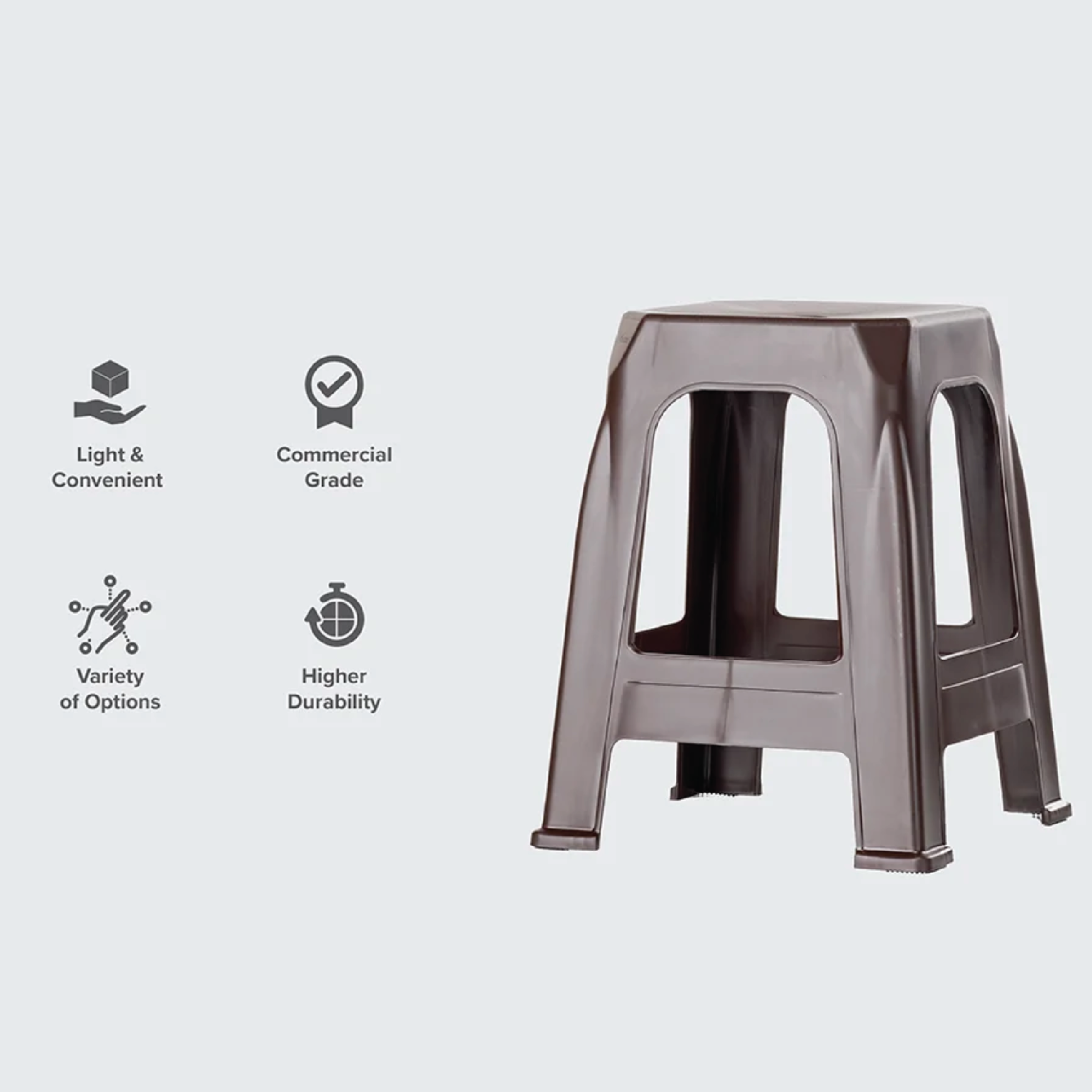 Cube Stool | Heavy Duty Stackable Plastic Stool Malaysia (minimum order: 5 units)