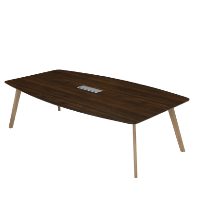 Boat Shaped Meeting Table (PIX7) - 2400W x 1200D x 750H mm