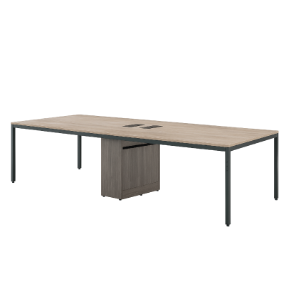 (MIX7) Boat Shaped Meeting Table - 2400W x 1200D / 3000W x 1200D 