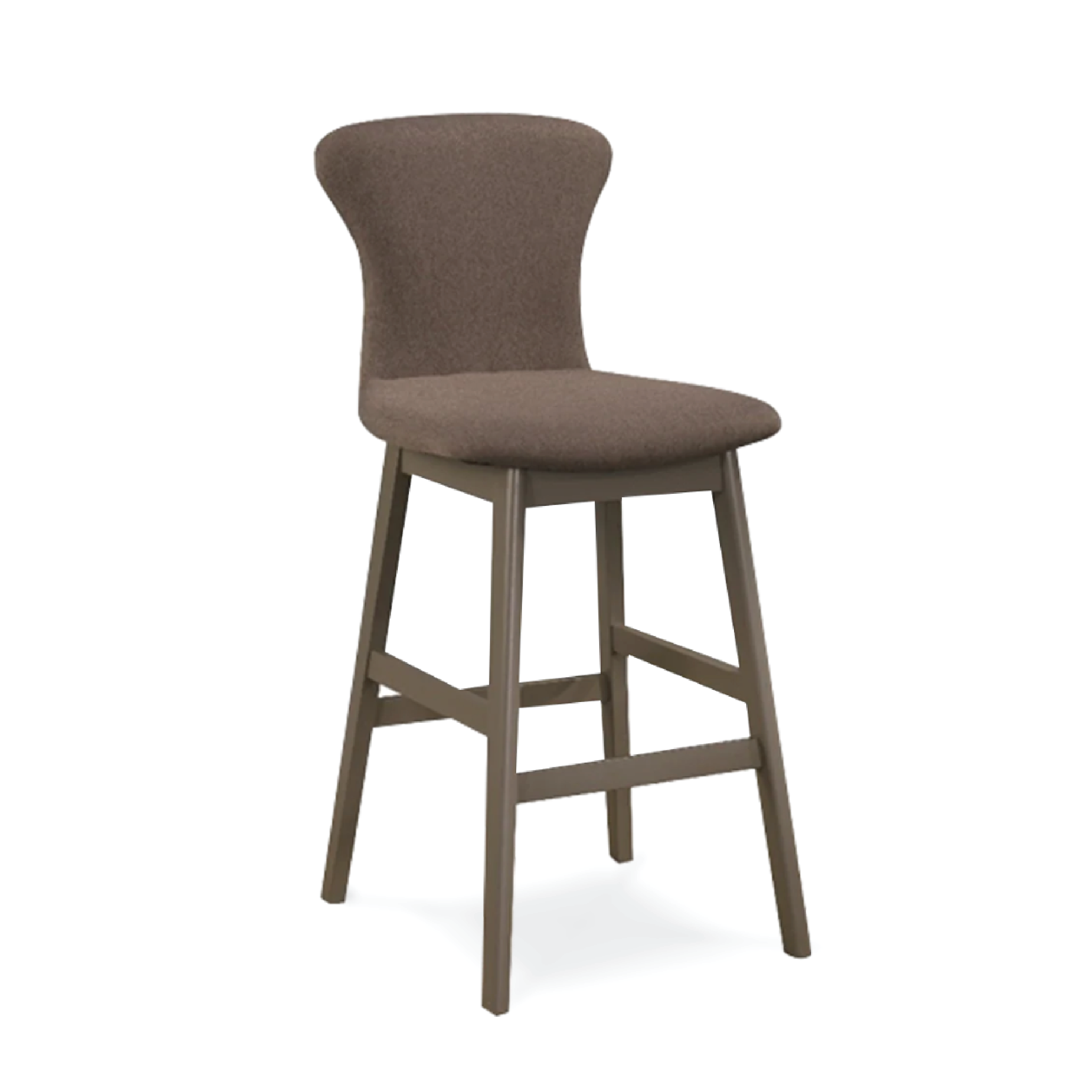 MIX7 High Bar Stool with Wooden Legs