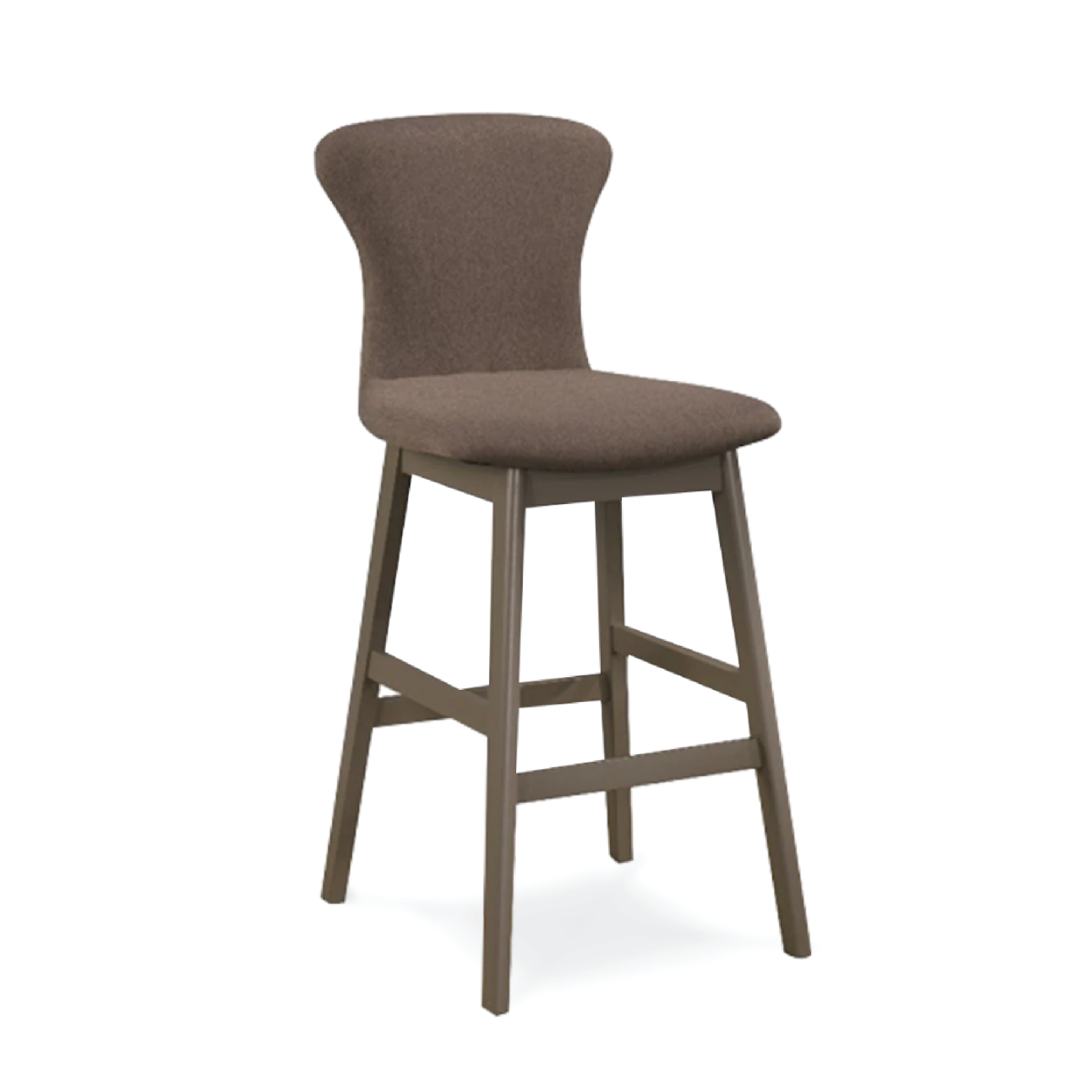 MIX7 High Bar Stool with Wooden Legs