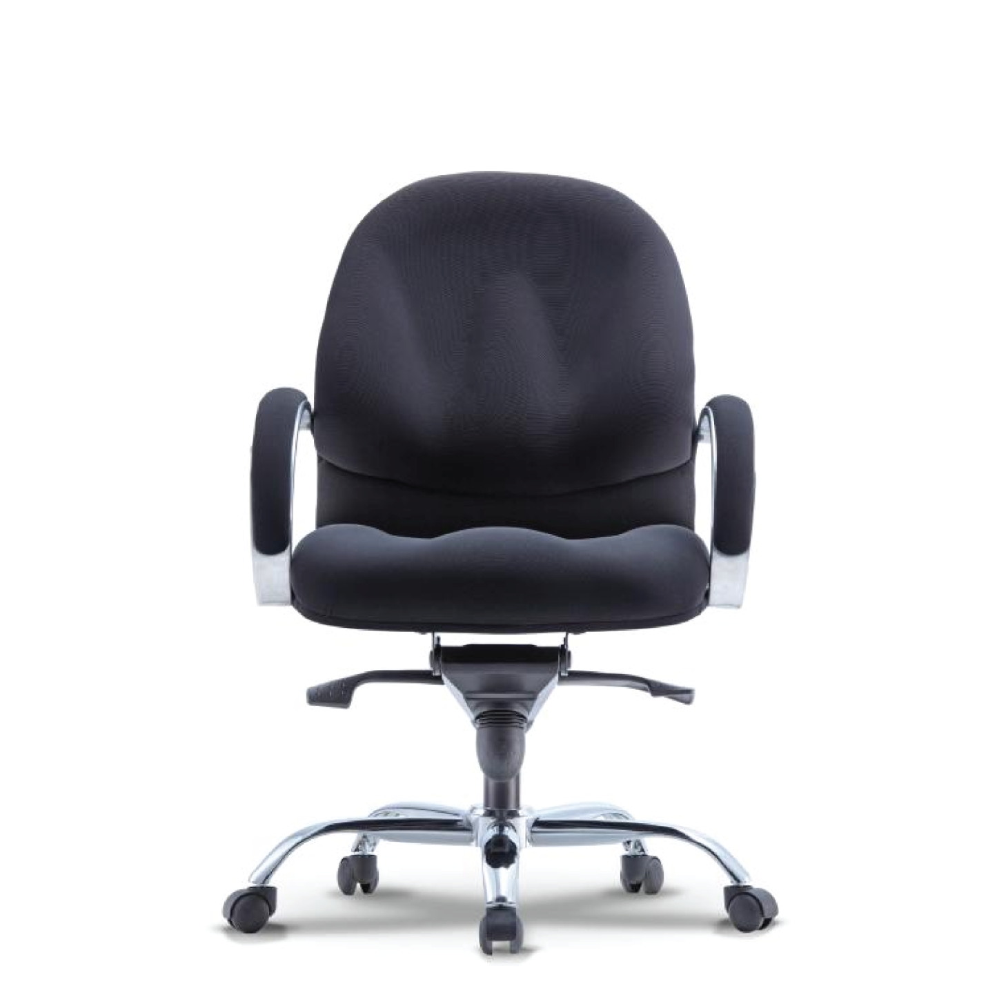 Ombak 2 Low Back Chair (fabric) - with chrome metal base leg