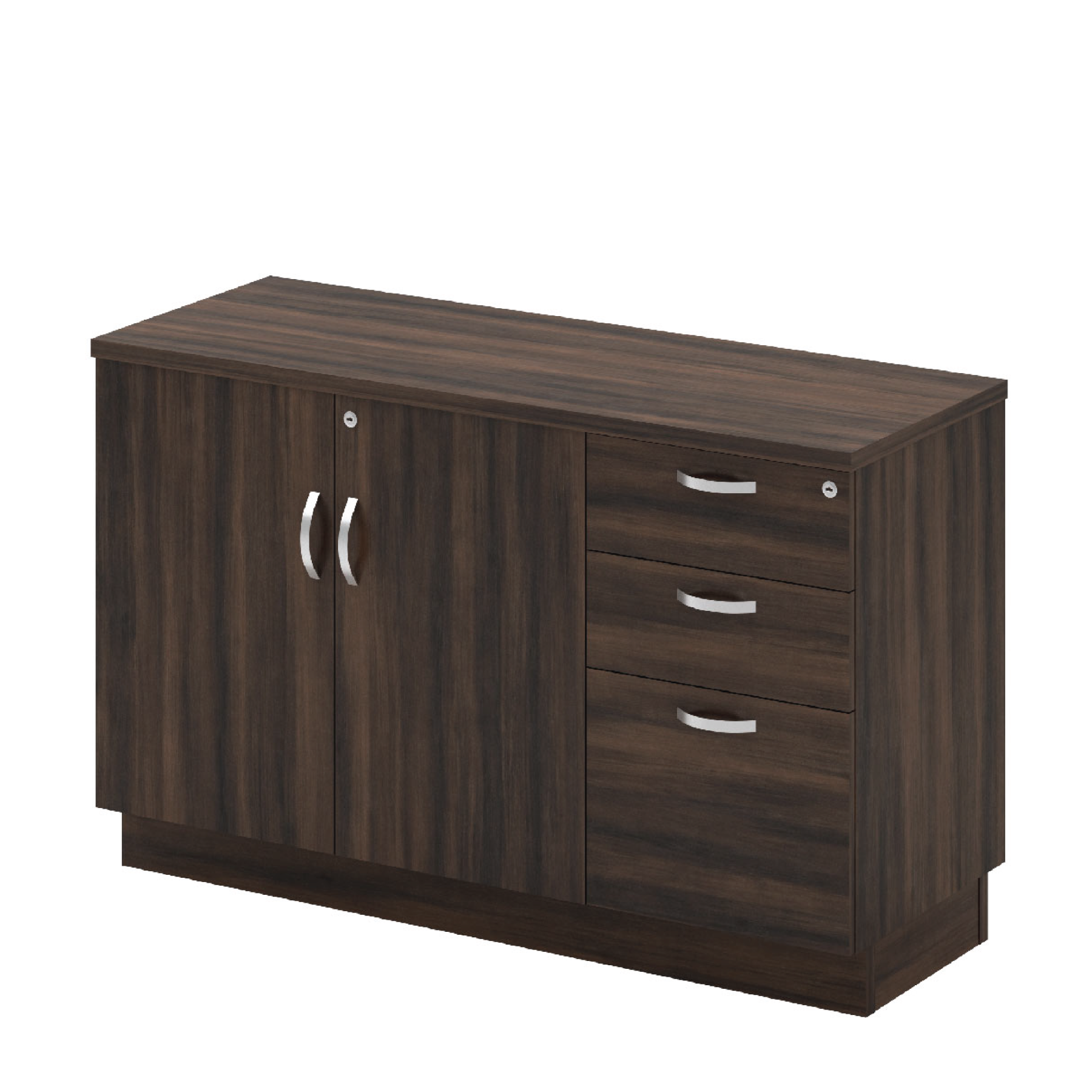 Swinging Door + Fixed Pedestal 2D1F Low Cabinet (Q)