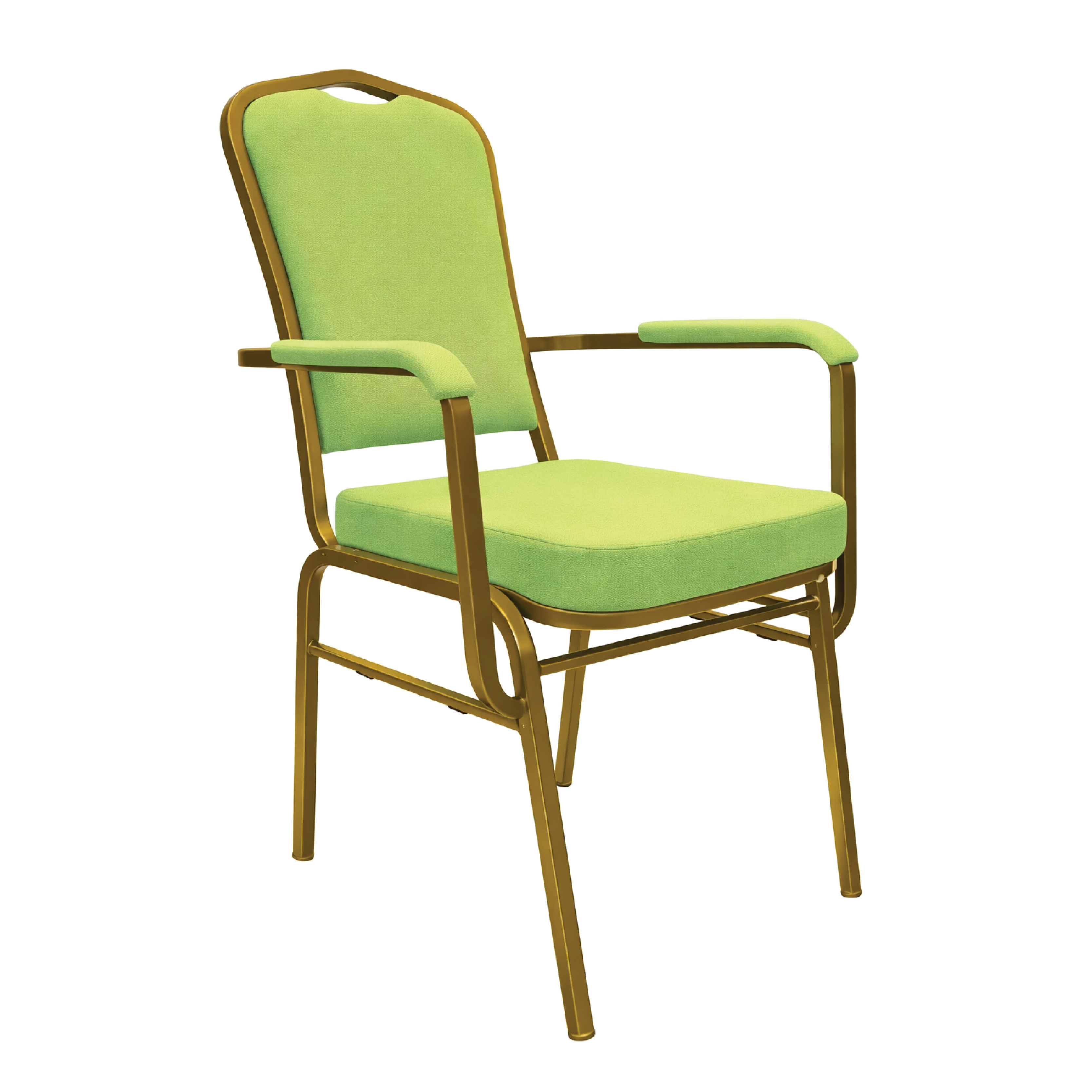 Banquet Chair 607 with Armrest - Epoxy Copper/Chrome Frame